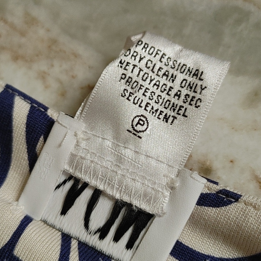 Vintage DVF Saihana Silk Dress Blue & Off-White Size 6/8 - Picture 8 of 16